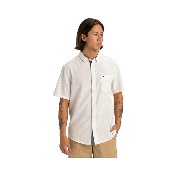  Quiksilver  Koszule Z Krótkim Rękawem Quiksilver  Chemise Manches Courtes  Time Box Blanche  
