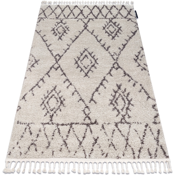  Rugsx  Dywany Rugsx  Dywan Berber Fez G0535 Krem / Brąz 120x170 Cm  