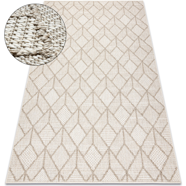  Rugsx  Dywany Rugsx  Dywan Jersey 19231 Beż - Geometryczny Pętelkowy, 180x270 Cm  