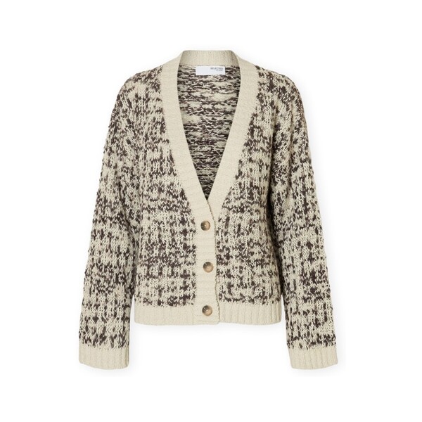  Selected  Swetry Rozpinane / Kardigany Selected  W Lindsay Cardigan - Birch/delicious  