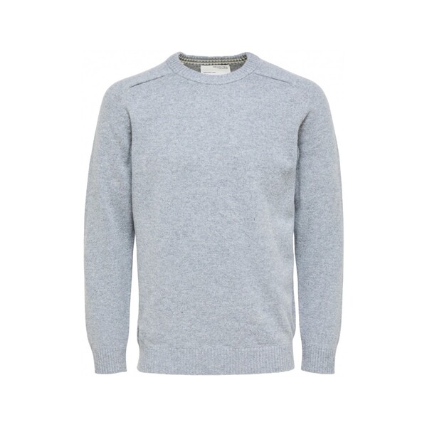  Selected  Swetry Selected  Wool Jumper New Coban - Medium Grey Melange  