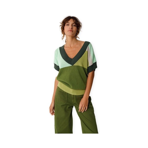  Skfk  Swetry Skfk  Gaxe-gots Knit - Dark Green  
