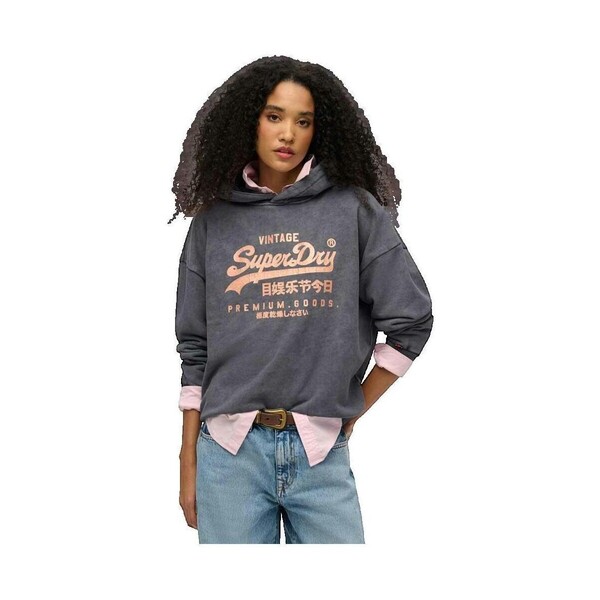  Superdry  Bluzy Z Kapturem Superdry  Vl Metallic Relaxed  