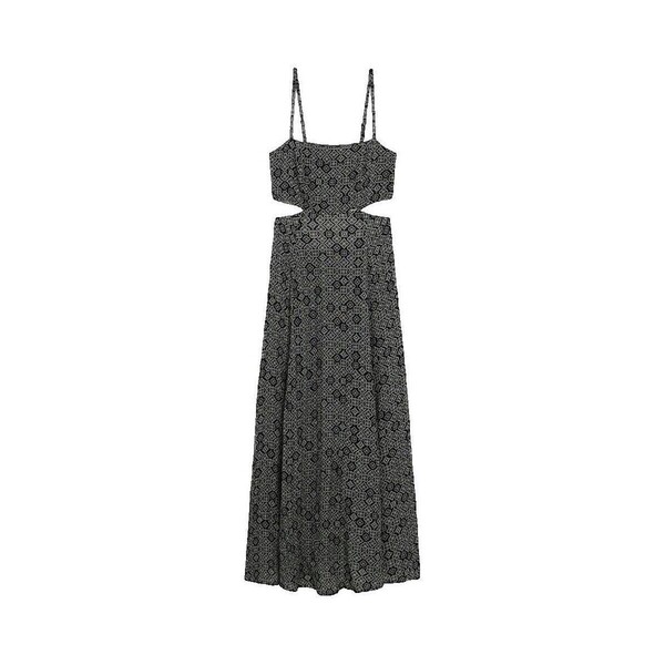  Superdry  Sukienki Długie Superdry  Robe Longue  Motif Brun Géométrique  