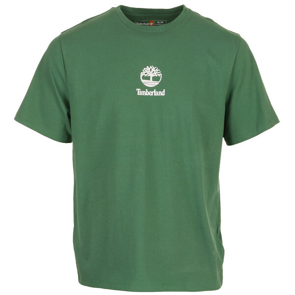  Timberland  T-shirty Z Krótkim Rękawem Timberland  Print Stack Logo Short Mdgrn  