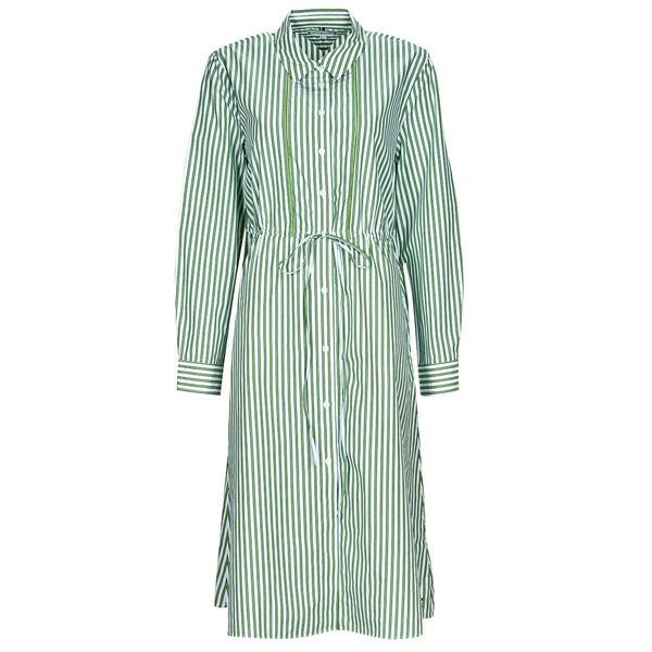  Tommy Hilfiger  Sukienki Krótkie Tommy Hilfiger  Org Co Stripe Midi Shirt-dress  