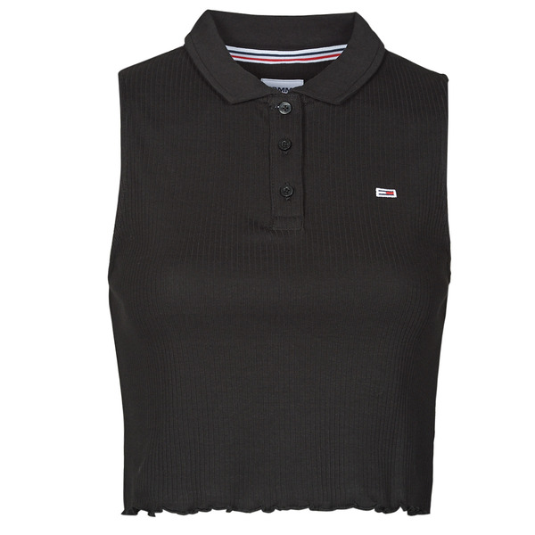  Tommy Jeans  Bluzki Tommy Jeans  Tjw Crop Sleeveless Rib Polo  
