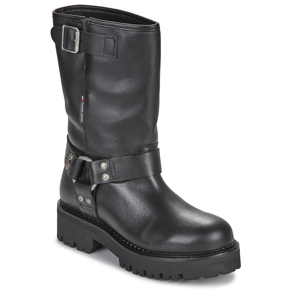  Tommy Jeans  Buty Tommy Jeans  Tjw Urban Biker Boot Leather  