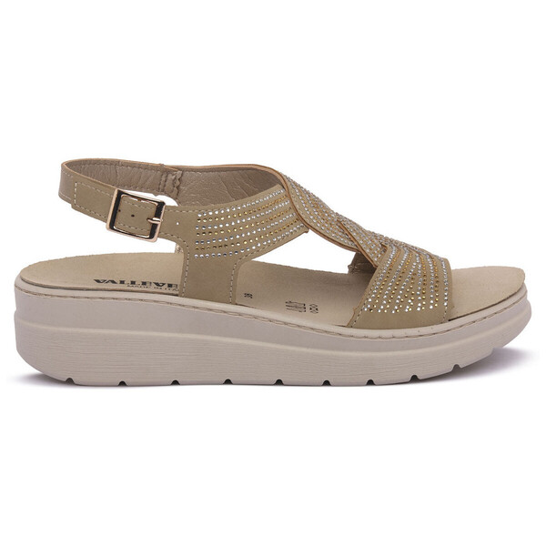  Valleverde  Sandały Na Koturnie Valleverde  Beige  