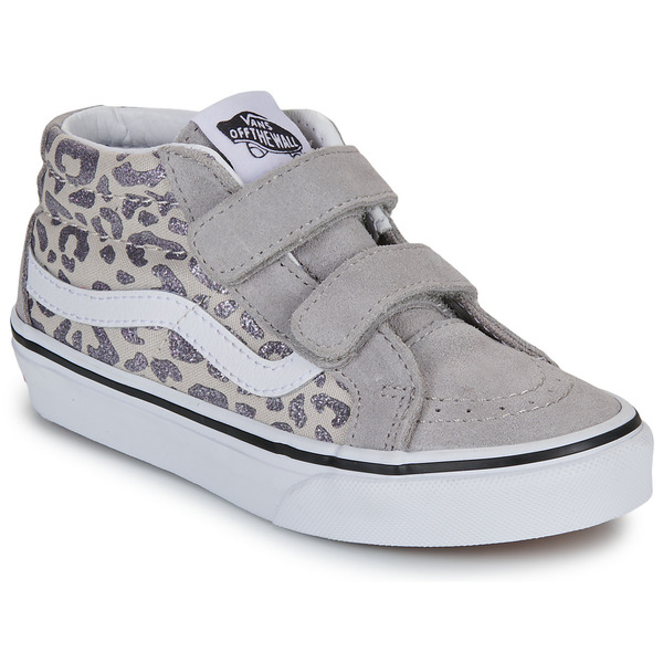 Vans  Buty Dziecko Vans  Sk8-mid Reissue V Leopard Glitter Gray  