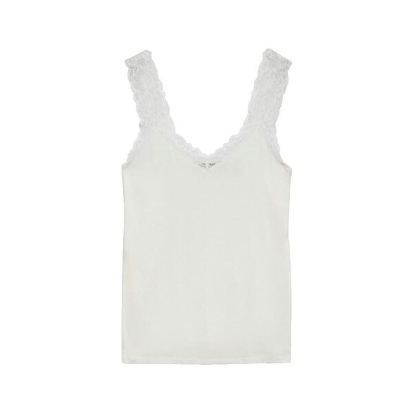 Vero Moda  Topy Na Ramiączkach / T-shirty Bez Rękawów Vero Moda  Débardeur Vero Moda Blanc En Viscose Et élasthanne  