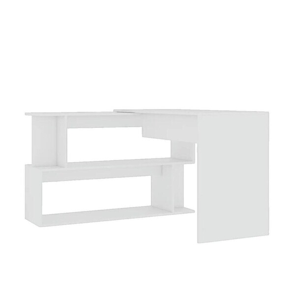  Vidaxl  Biurka Vidaxl  Bureau  Bois D'ingénierie Blanc Rotatif  