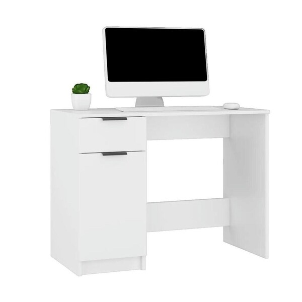  Vidaxl  Biurka Vidaxl  Bureau  Bois D'ingénierie Blanc 100x50x75 Cm  