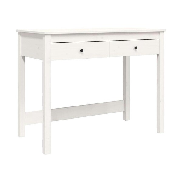  Vidaxl  Biurka Vidaxl  Bureau  Bois Massif De Pin Blanc 100x50x78 Cm  