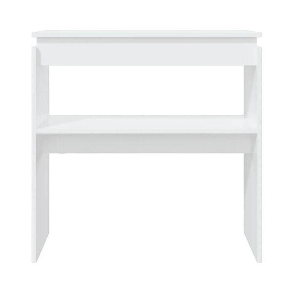  Vidaxl  Biurka Vidaxl  Table Console  Bois D'ingénierie Blanc 80x30x80 Cm  