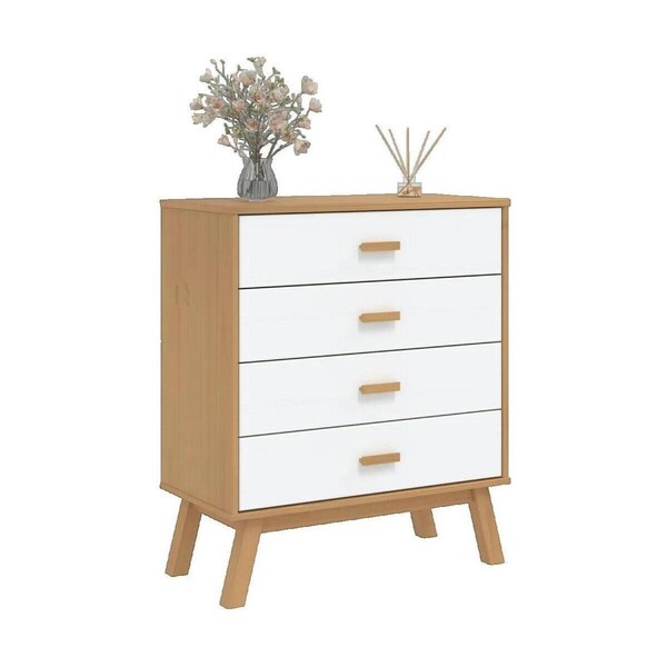  Vidaxl  Komody Vidaxl  Commode  Olden En Bois Massif De Pin Blanc  