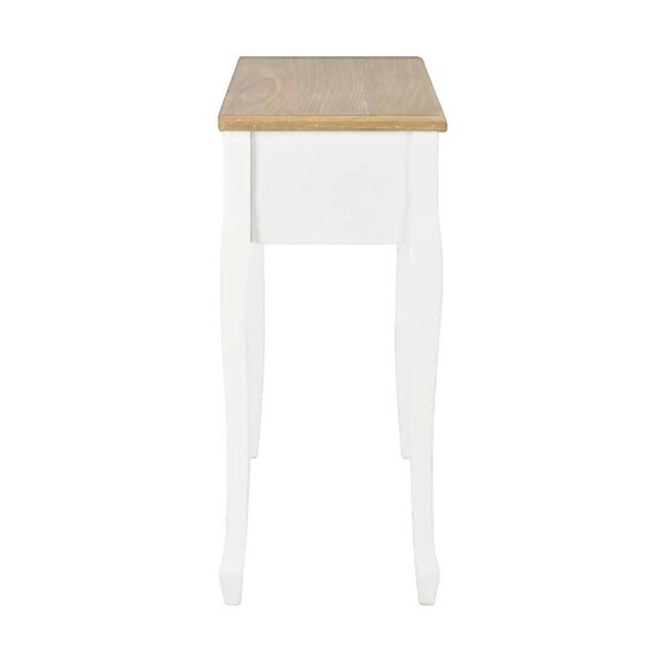  Vidaxl  Konsole Vidaxl  Table Console  Avec 3 Tiroirs Blanc  