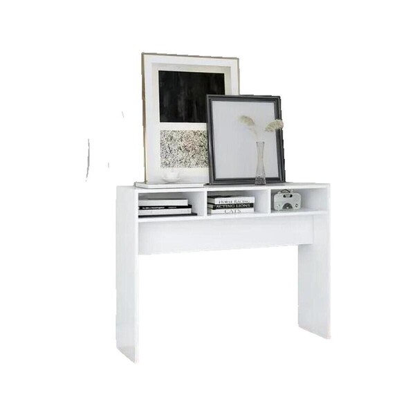  Vidaxl  Konsole Vidaxl  Table Console  105x30x80 Cm Bois D'ingénierie Blanc  