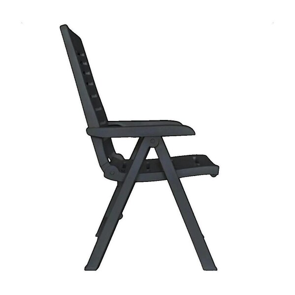  Vidaxl  Krzesła Vidaxl  Chaises Inclinables De Jardin  Lot De 2 Plastique Gris  