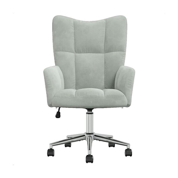  Vidaxl  Krzesła Vidaxl  Fauteuil  Gris Clair Velours  