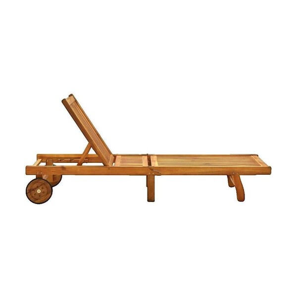  Vidaxl  Krzesła Ogrodowe Vidaxl  Chaise Longue  En Bois D'acacia Massif Marron  