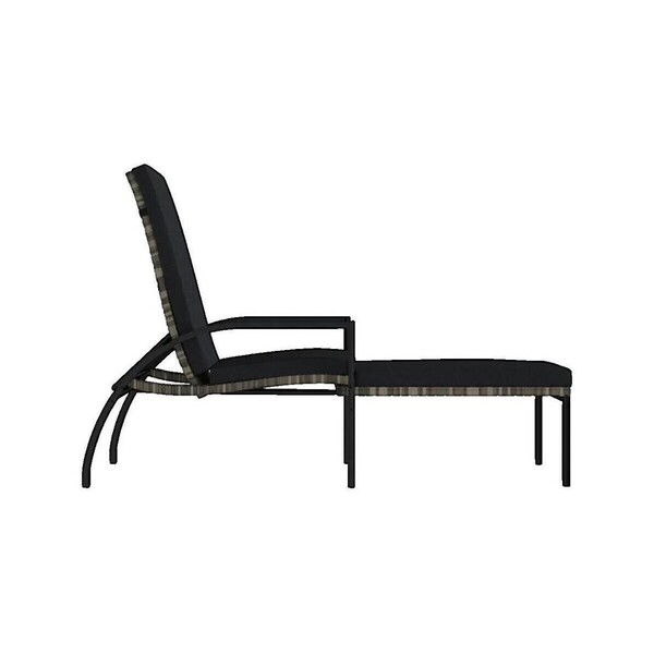  Vidaxl  Krzesła Ogrodowe Vidaxl  Chaise Longue  Résine Tressée Avec Repose-pied Gris  