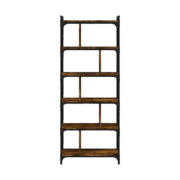  Vidaxl  Półki ścienne Vidaxl  Bibliothèque  6 Niveaux Chêne Fumé 76x32x192cm  