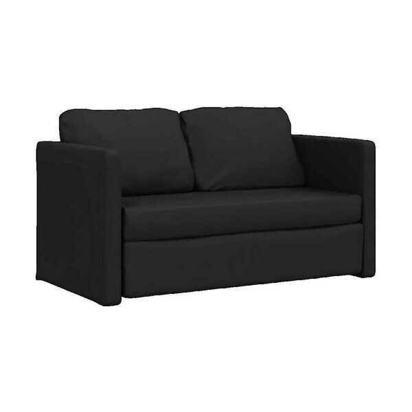  Vidaxl  Sofy Rozkładane Vidaxl  Canapé-lit  2 En 1 Noir Similicuir 112x174x55 Cm  
