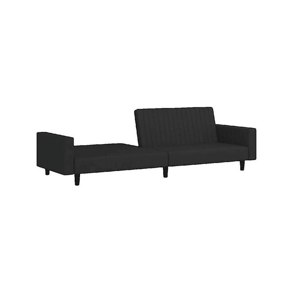  Vidaxl  Sofy Rozkładane Vidaxl  Canapé-lit  2 Places Noir Velours  