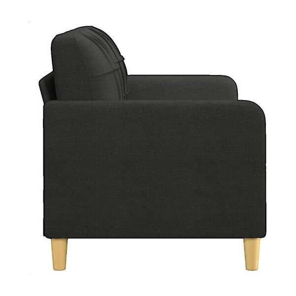  Vidaxl  Sofy Rozkładane Vidaxl  Canapé 3 Places  Tissu Noir 140 Cm  