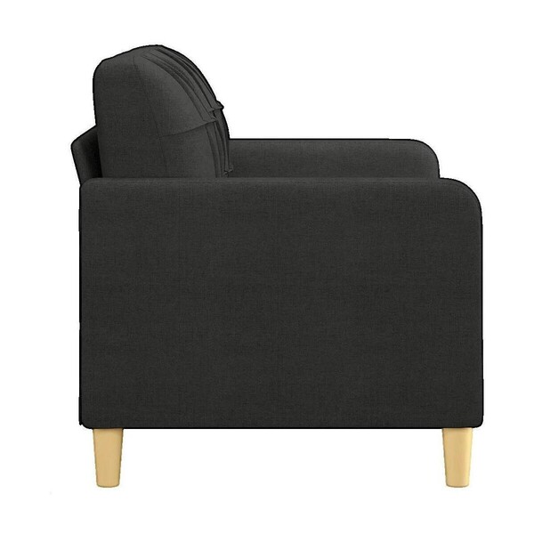  Vidaxl  Sofy Rozkładane Vidaxl  Canapé 2 Places  Tissu Noir 120 Cm  