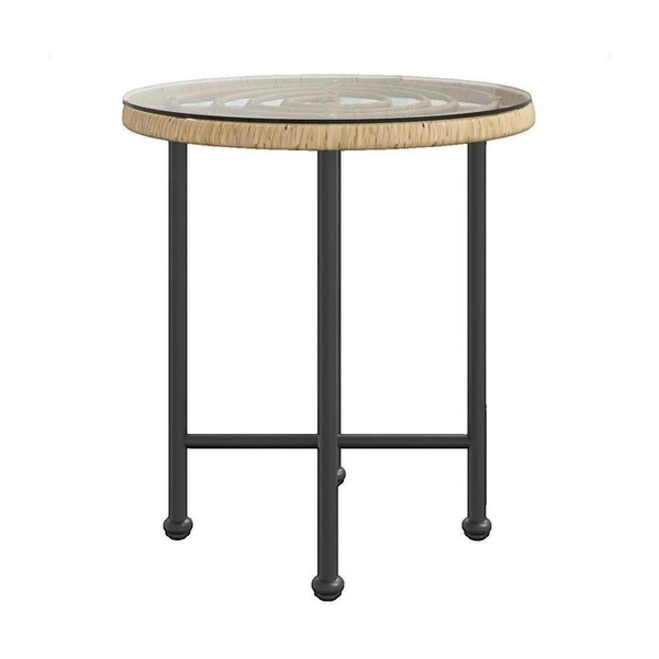 Vidaxl  Stoliki Kawowe Ogrodowe Vidaxl  Table à Manger De Jardin  ø50 Cm Verre Trempé Et Acier  