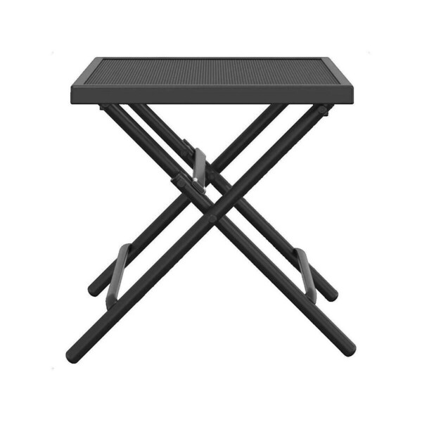  Vidaxl  Stoliki Kawowe Ogrodowe Vidaxl  Table De Jardin  Pliable En Acier Gris 38x38x38 Cm  