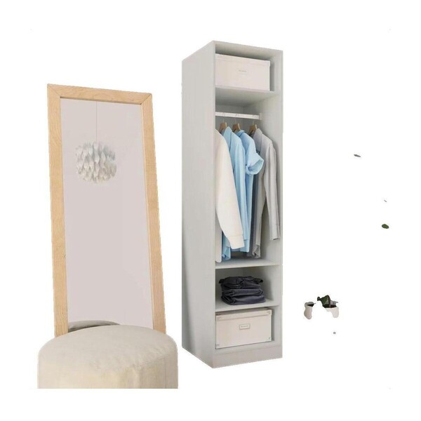  Vidaxl  Szafy Vidaxl  Armoire  Garde-robe Blanc 50x50x200 Cm Bois D'ingénierie  