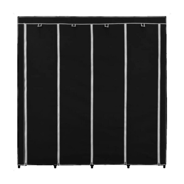  Vidaxl  Szafy Vidaxl  Garde-robe  Avec 4 Compartiments Noir 175x45x170 Cm  