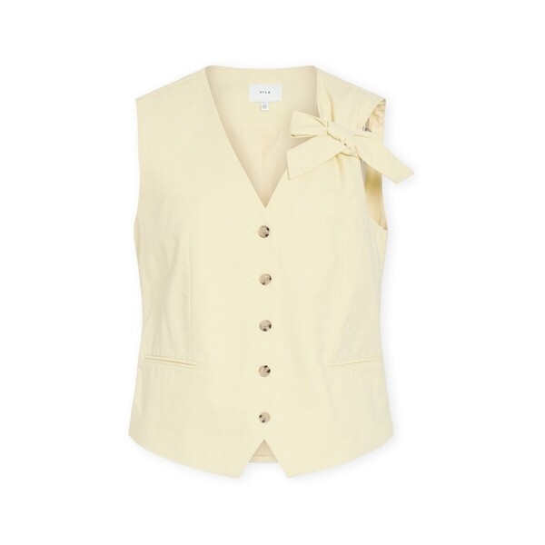  Vila  Bluzki Vila  Alara Vest - Pastel Yellow  