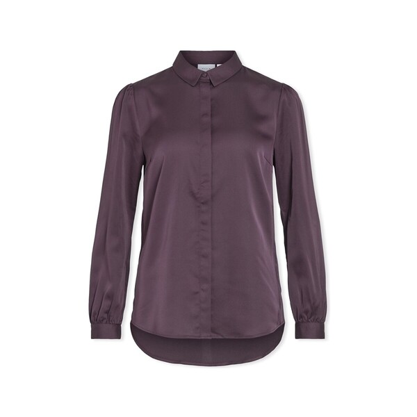  Vila  Bluzki Vila  Noos Ellette Satin Shirt L/s - Perfect Plum  