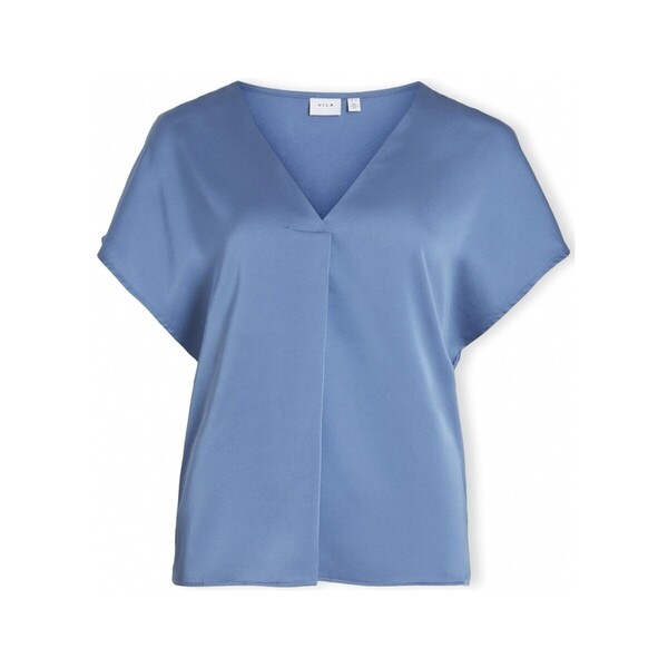  Vila  Bluzki Vila  Noos Top Ellette V - Coronet Blue  