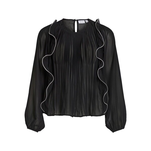  Vila  Bluzki Vila  Top Metina L/s - Black  