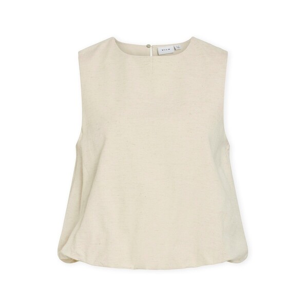  Vila  Bluzki Vila  Top Prisilla Balloon - Super Light Natural Melange  