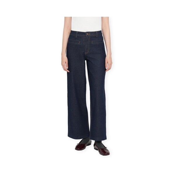  Vila  Jeansy Straight Leg Vila  Brenda Wide Jeans - Dark Blue Denim  