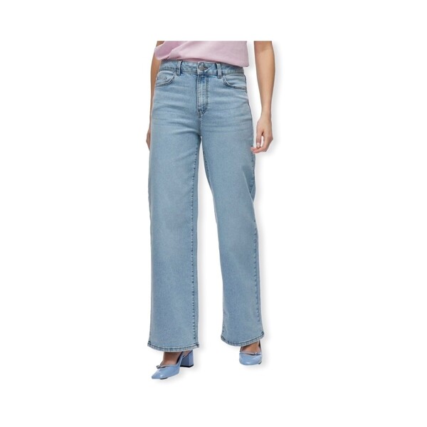  Vila  Jeansy Straight Leg Vila  Emma Wide Jeans - Light Blue Denim  