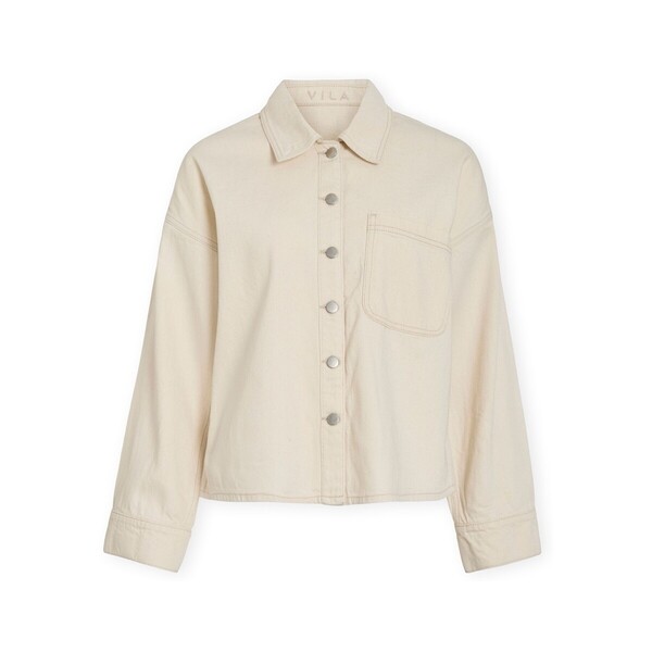  Vila  Płaszcze Vila  Maj Denim Jacket - Ecru  