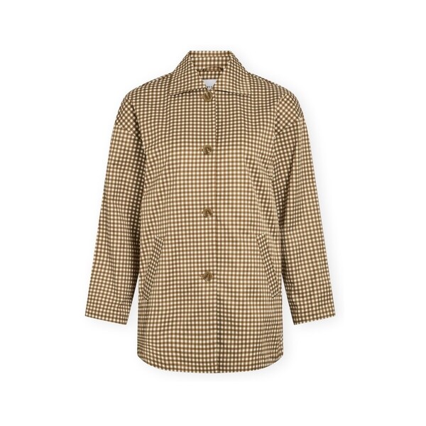  Vila  Płaszcze Vila  Peary Check Jacket - Snow White/tapenade  