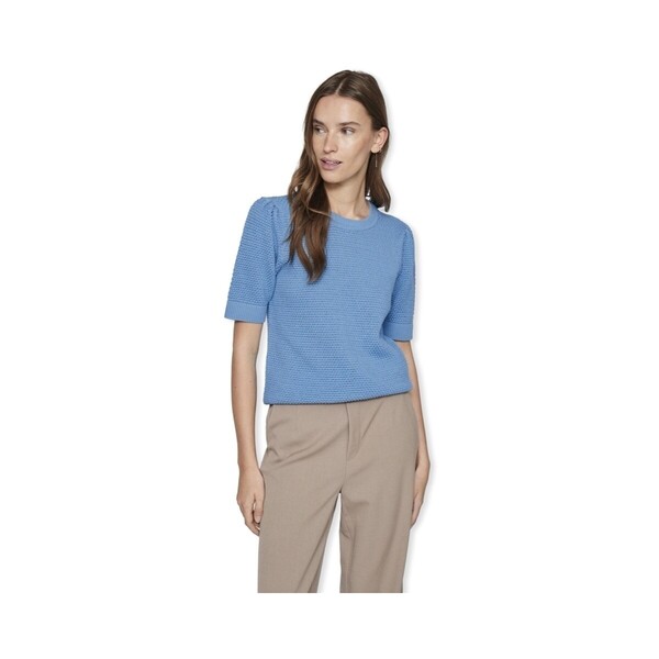  Vila  Swetry Vila  Noos Dalo Knit - Blissful Blue  