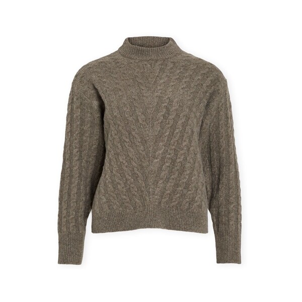  Vila  Swetry Vila  Relli Highneck Knit - Falcon  