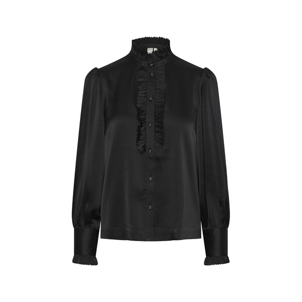  Y.a.s  Bluzki Y.a.s  Yas Frilla Shirt L/s - Black  