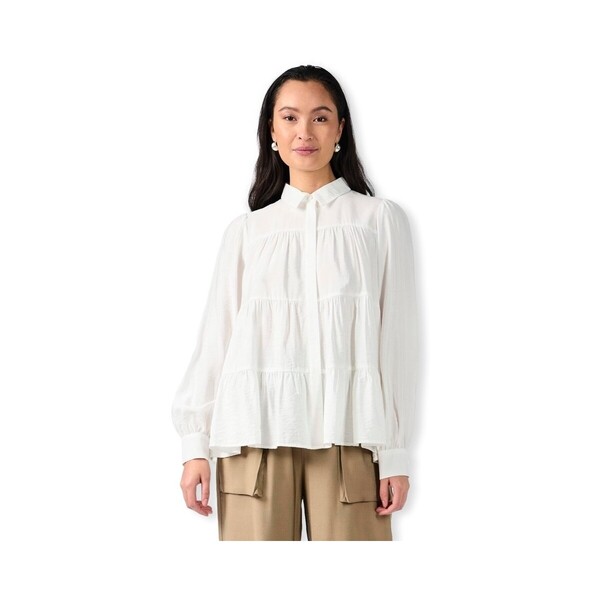  Y.a.s  Bluzki Y.a.s  Yas Noos Pala Shirt - White  