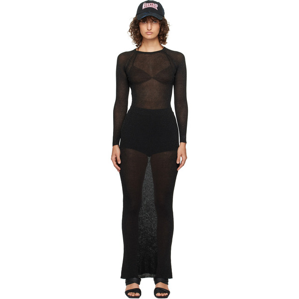  032c Black Threshold Maxi Dress 