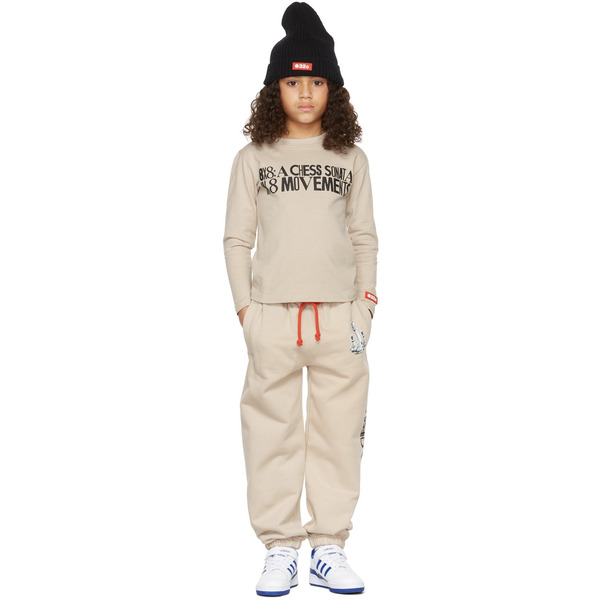  032c Ssense Exclusive Kids Beige Chess Long Sleeve T-shirt 